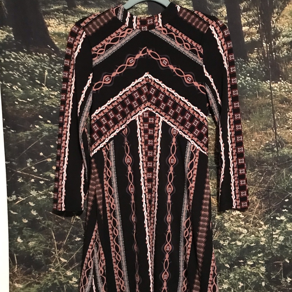 Free people mock neck print dress- s
